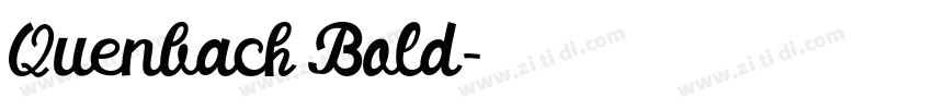 Quenbach Bold字体转换